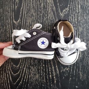 Black Converse baby shoe size 1